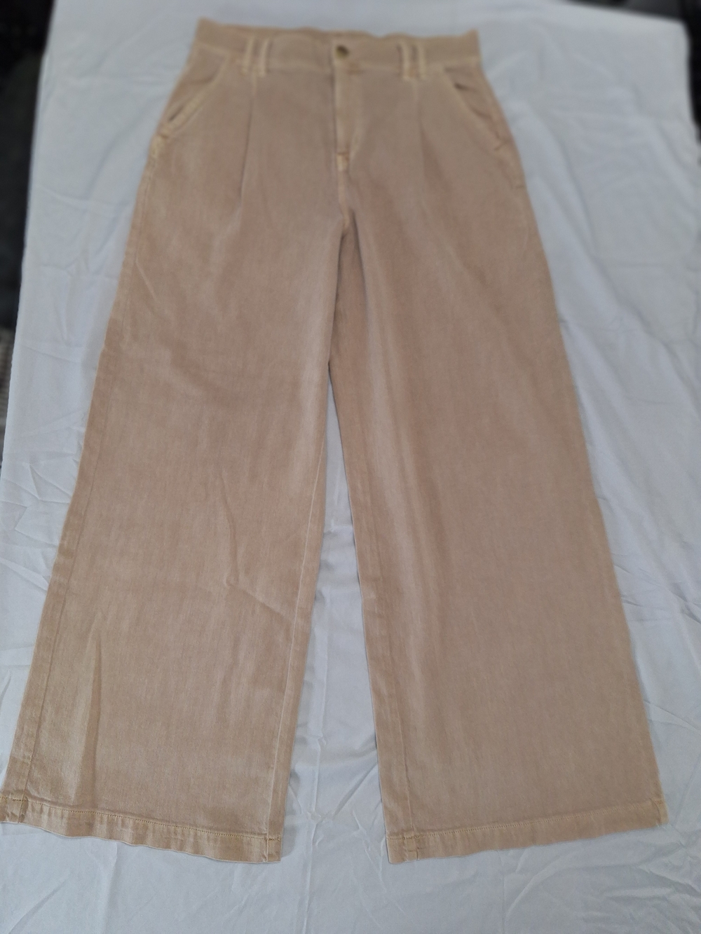 American Eagle Outfitters Wide-Leg Pants in Light Beige